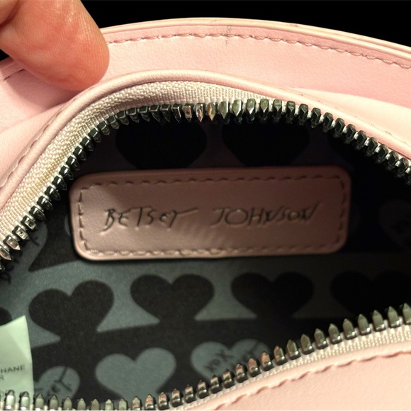 NWT•Betsey Johnson Blush Pink Glitter Kitschy Football🏈bag - Picture 7 of 10